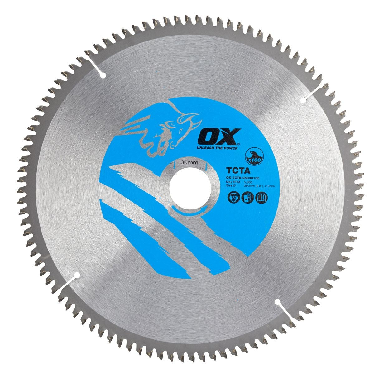 OX Alu/Plastic/Laminate Cutting Circular Saw Blade 250/30mm OX-TCTA-25030100