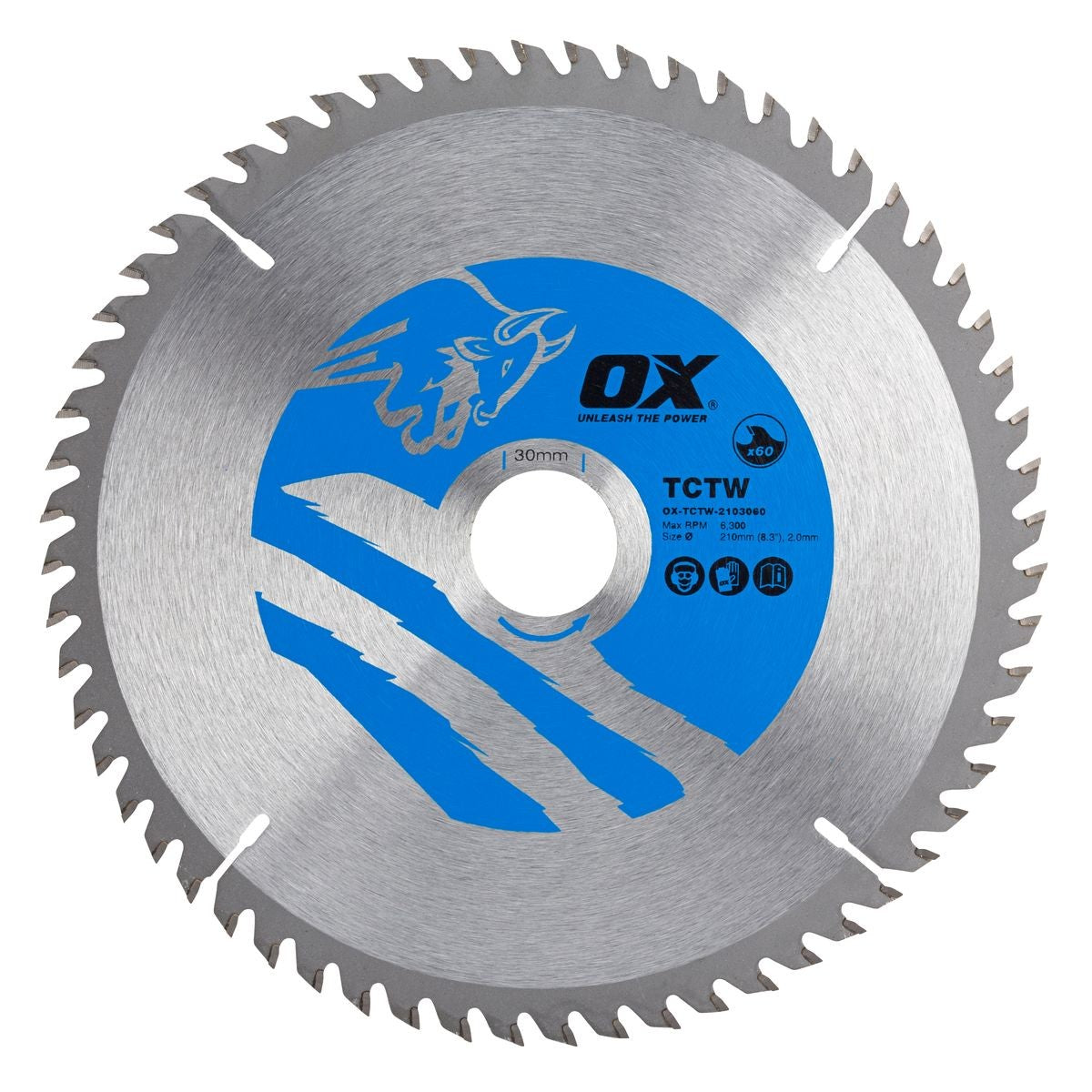 OX Wood Cutting Circular Saw Blade 210/30mm, 60 Teeth ATB OX-TCTW-2103060