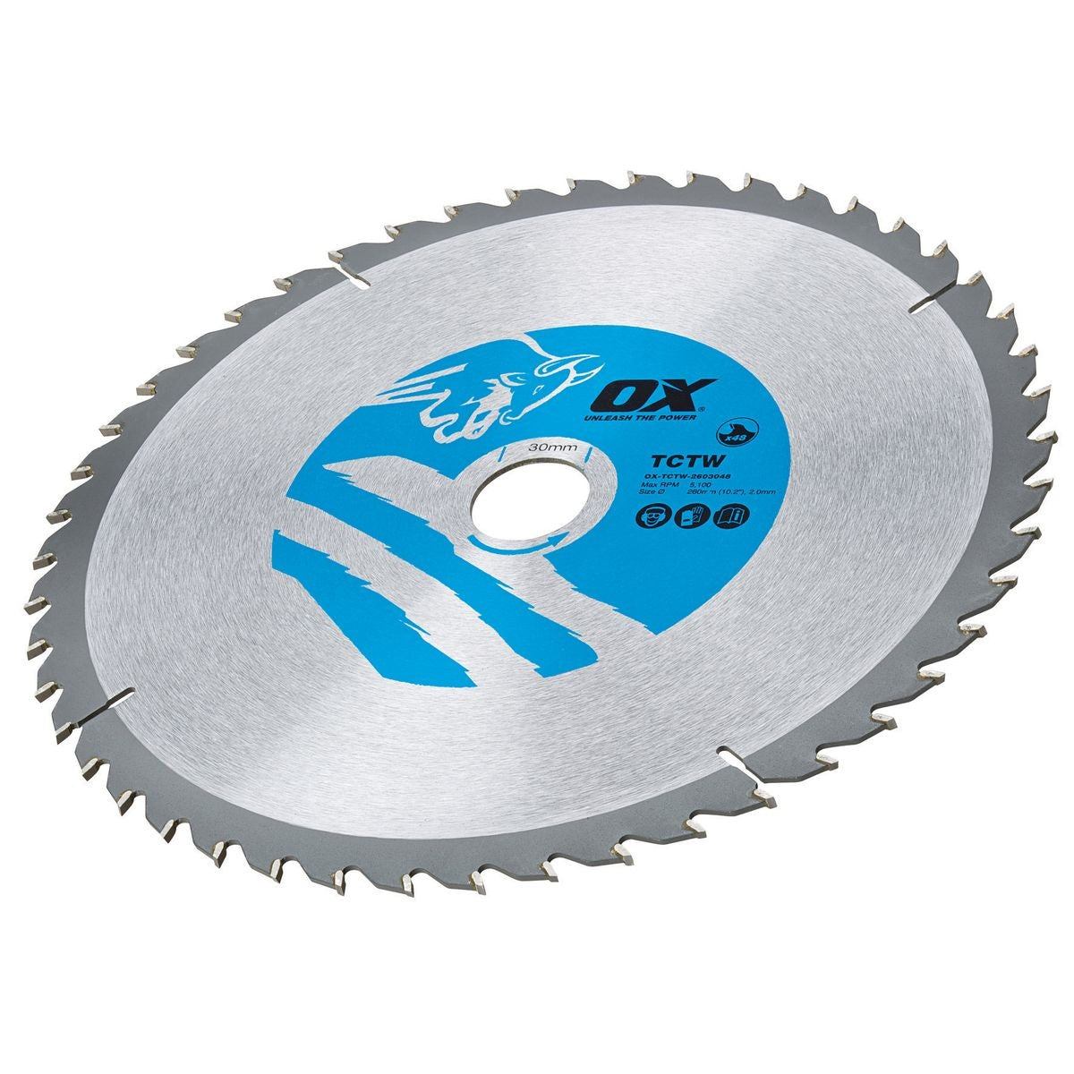 OX Wood Cutting Circular Saw Blade 260/30mm, 48 Teeth ATB OX-TCTW-2603048