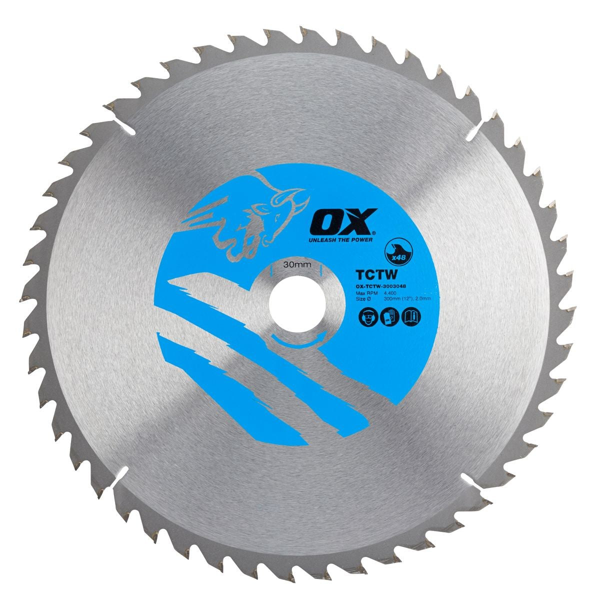 OX Wood Cutting Circular Saw Blade 300/30mm, 48 Teeth ATB OX-TCTW-3003048