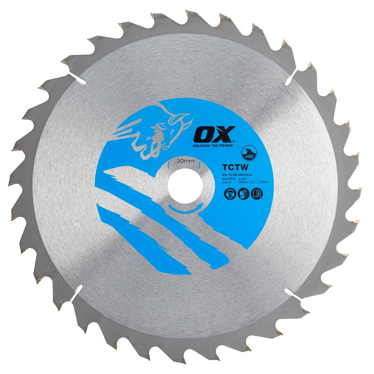 OX Wood Cutting Circular Saw Blade 305/30mm, 32 Teeth ATB OX-TCTW-3053032