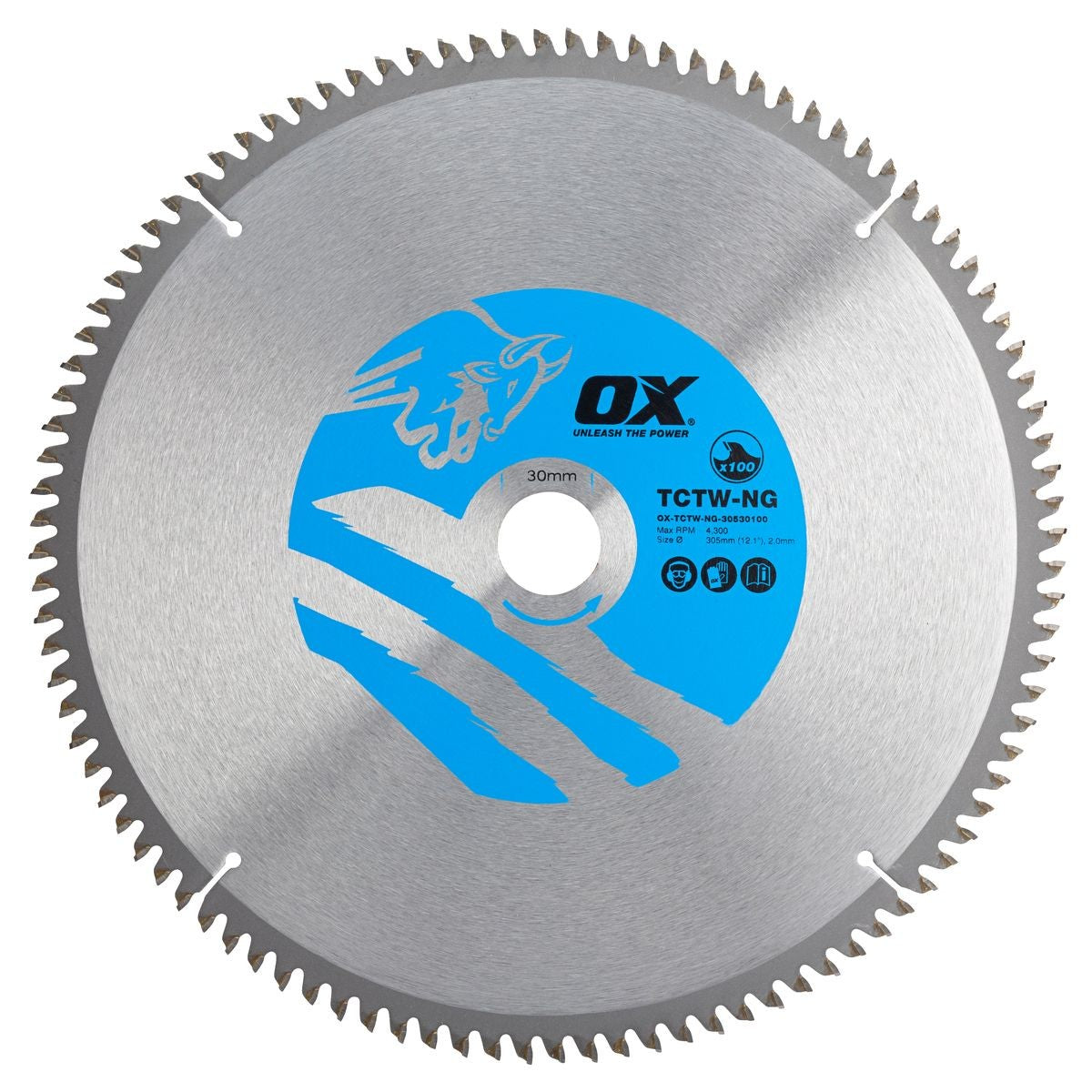 OX Wood Cutting Negative Rake Circular Saw Blade 305/30mm OX-TCTW-NG-30530100