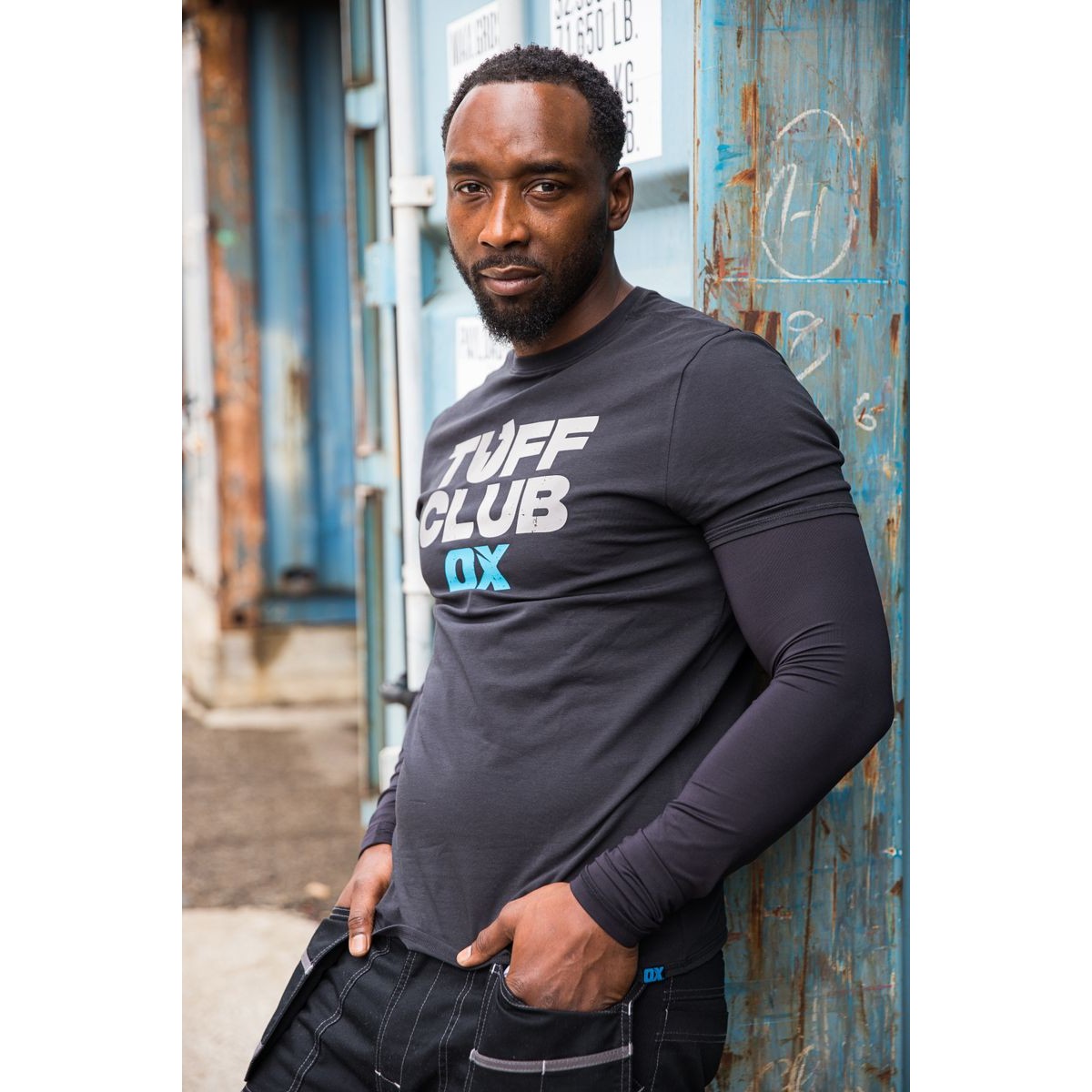 OX Tuff Club Crew Neck T Shirt Black - Medium OX-W554603
