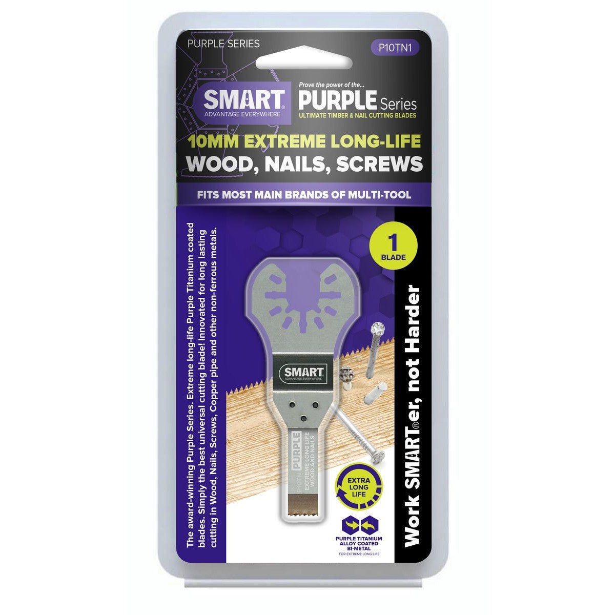 SMART Purple Series 10mm Ultimate Bi-metal Blade - Pk 1 P10TN1