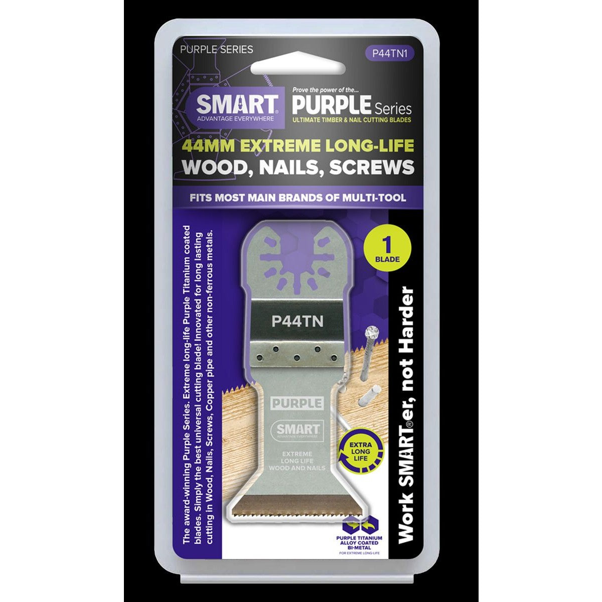 SMART Purple Series 44mm Ultimate Bi-metal Blade - Pk 1 P44TN1