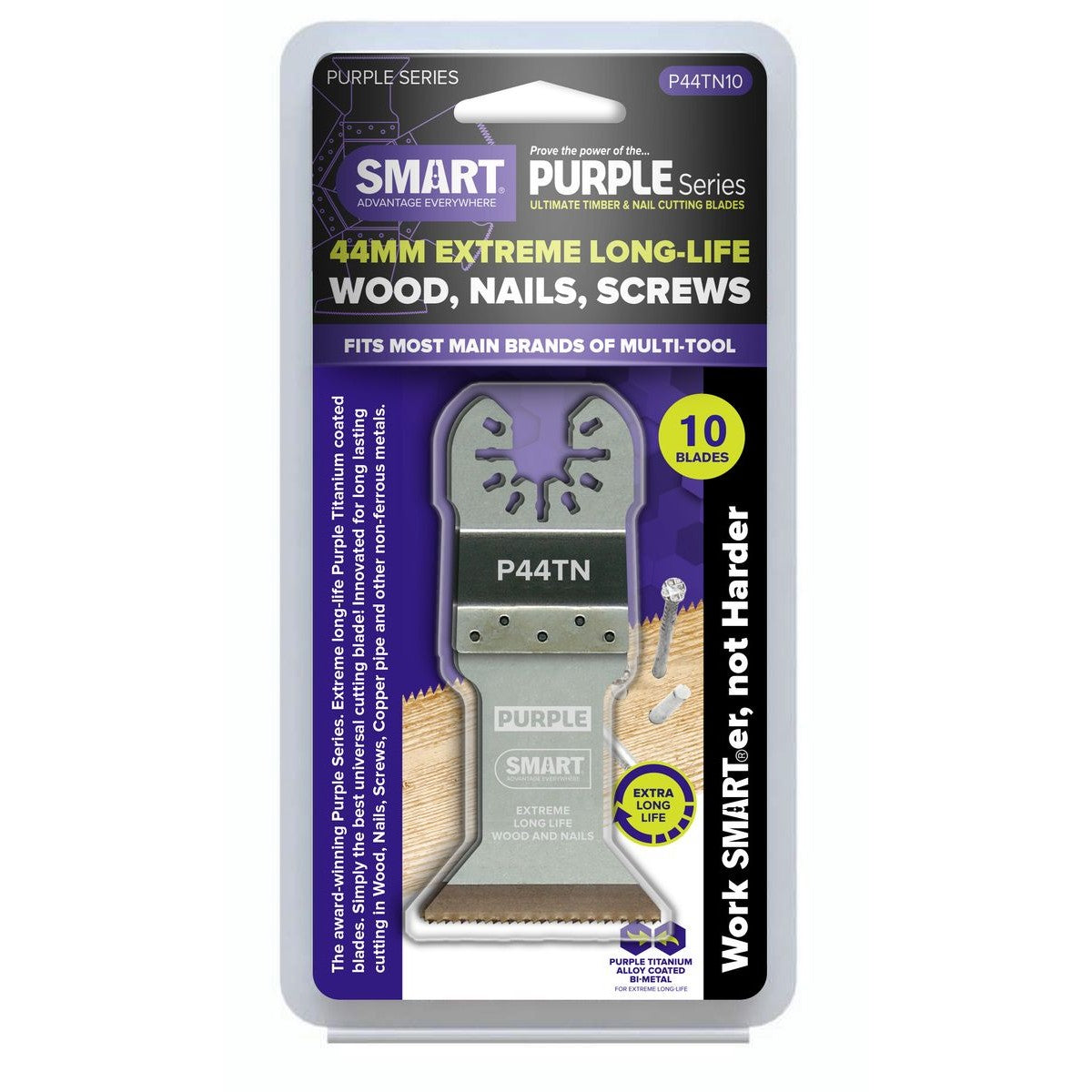 SMART Purple Series 44mm Ultimate Bi-metal Blade - Pk 10 P44TN10