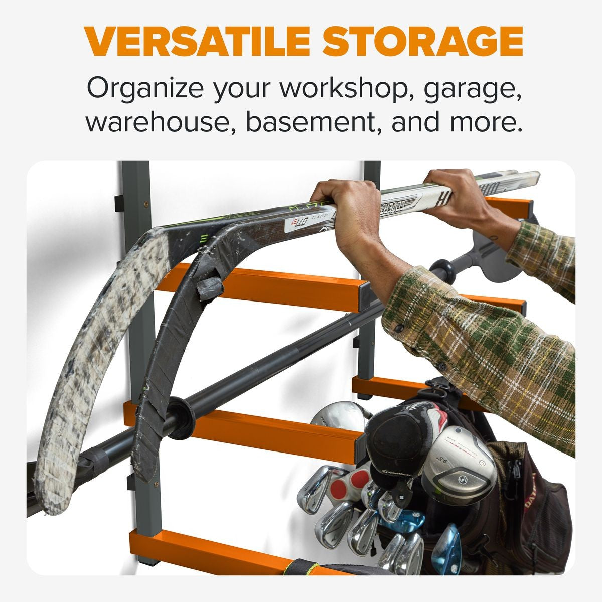 BORA Wall Rack 4 Level Orange/Gray - Color Box PBR-0410
