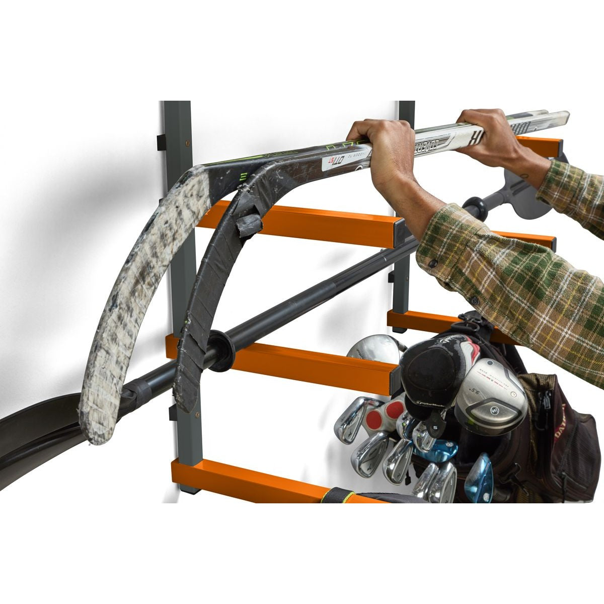 BORA Wall Rack 4 Level Orange/Gray - Color Box PBR-0410