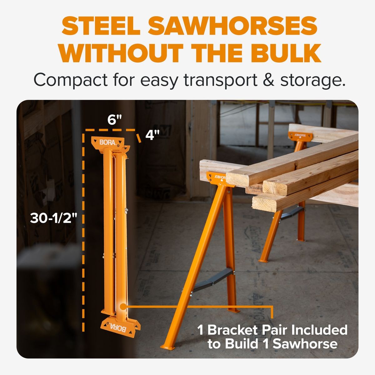 BORA Jobhorse Sawhorse Brackets PM-3310