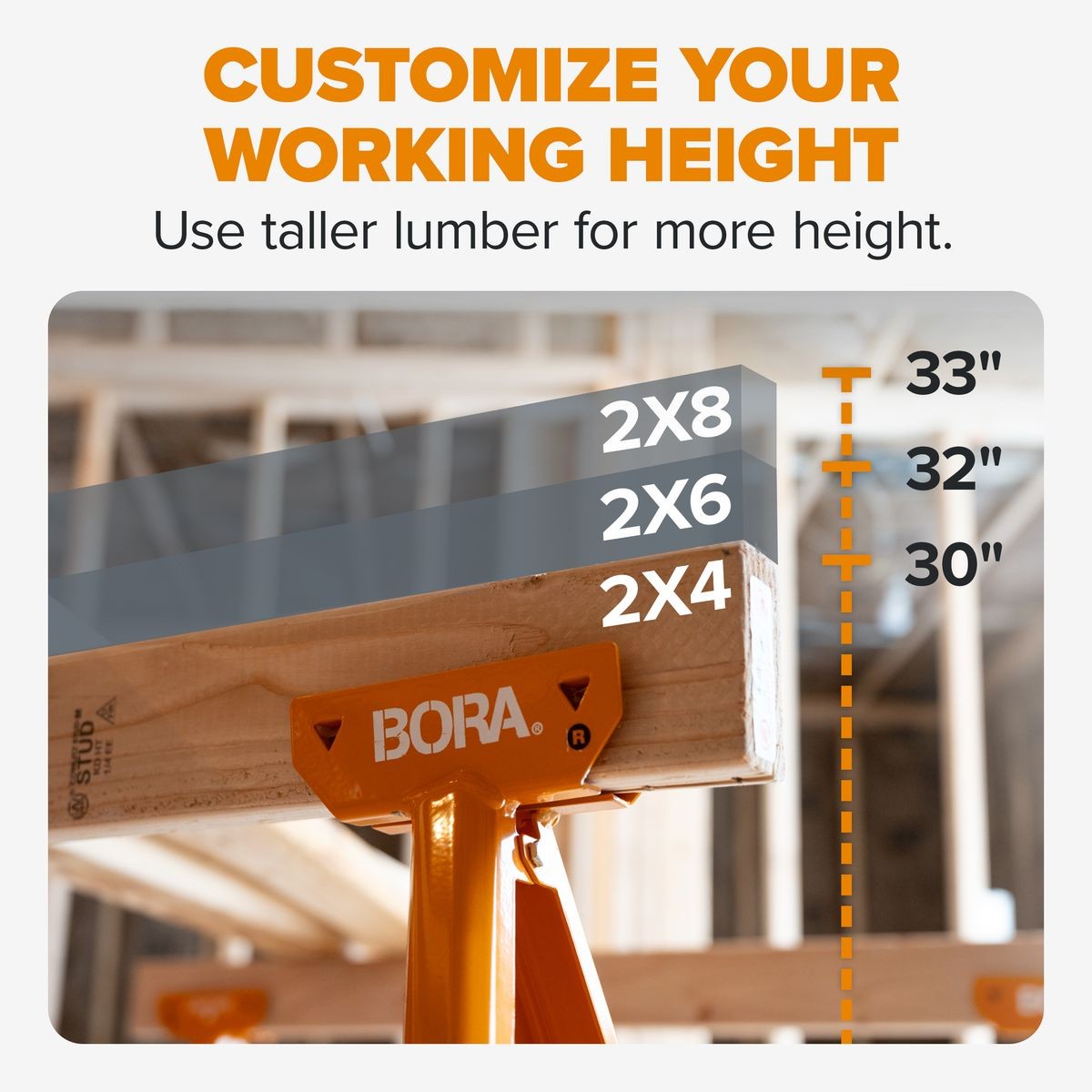 BORA Jobhorse Sawhorse Brackets PM-3310