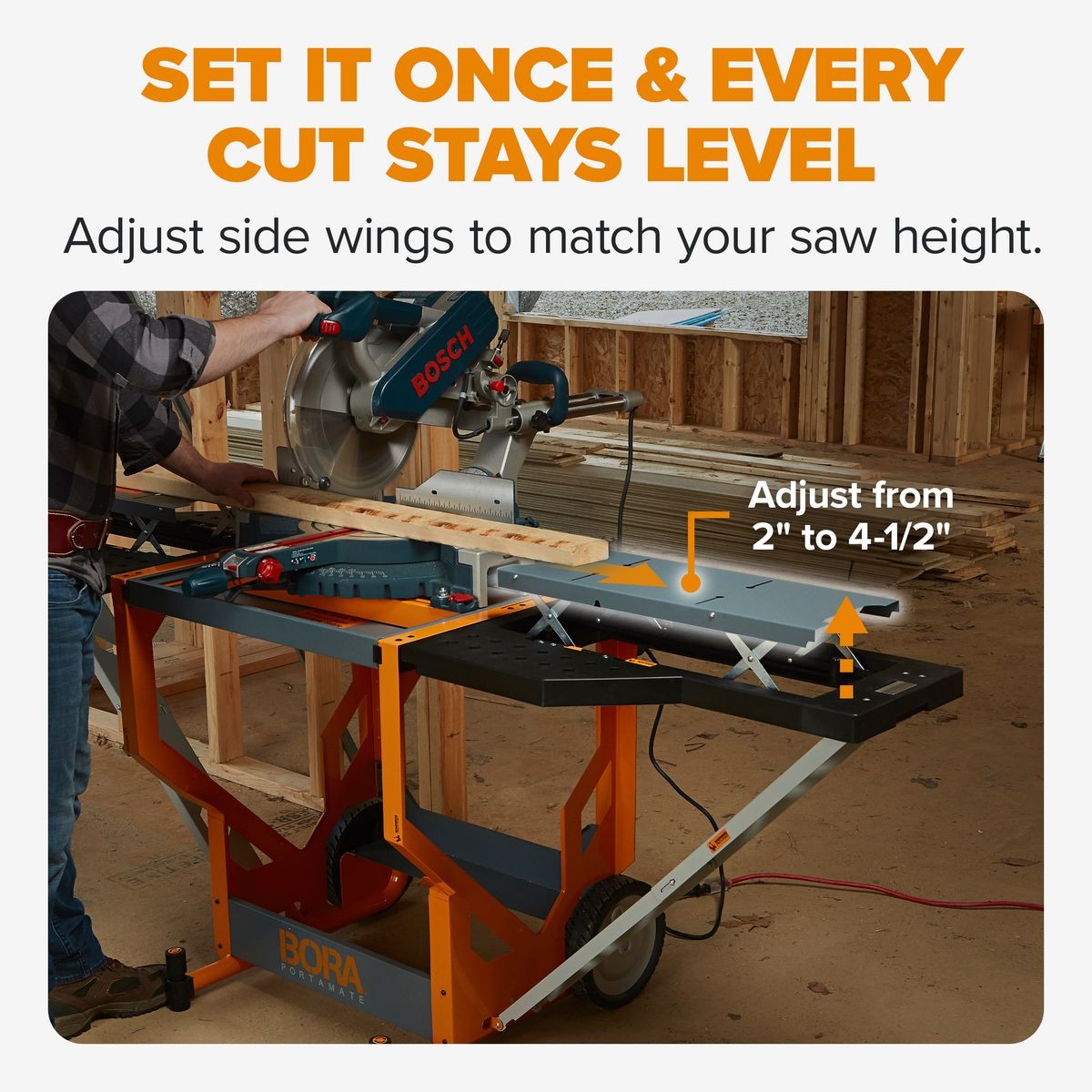 BORA Portacube STR Miter Saw Workstation PM-8000