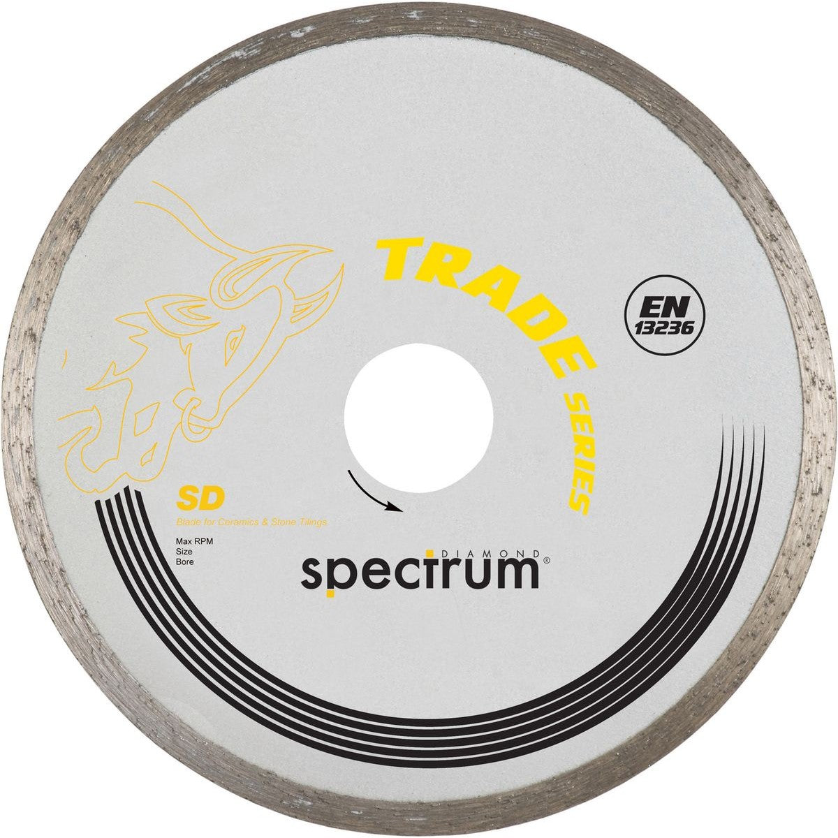 OX Contractor Cont Rim Dia Blade - Ceramics - 180/25.4/22.23mm SD180/25/22