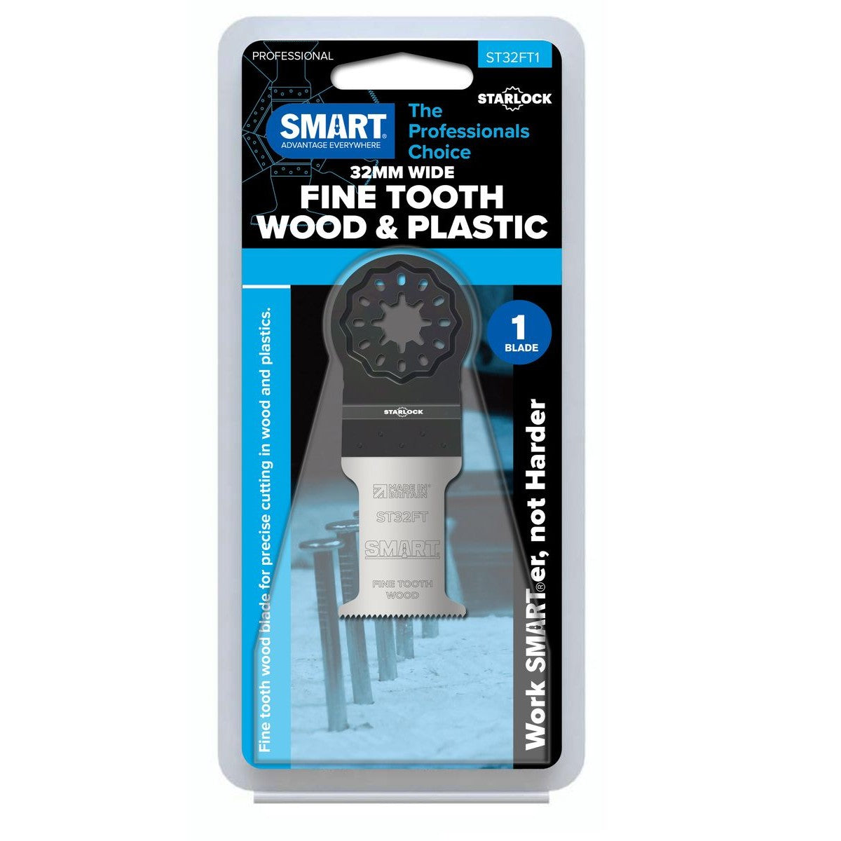 SMART Professional STARLOCK 32mm Fine Tooth Wood Blade - 1pk ST32FT1