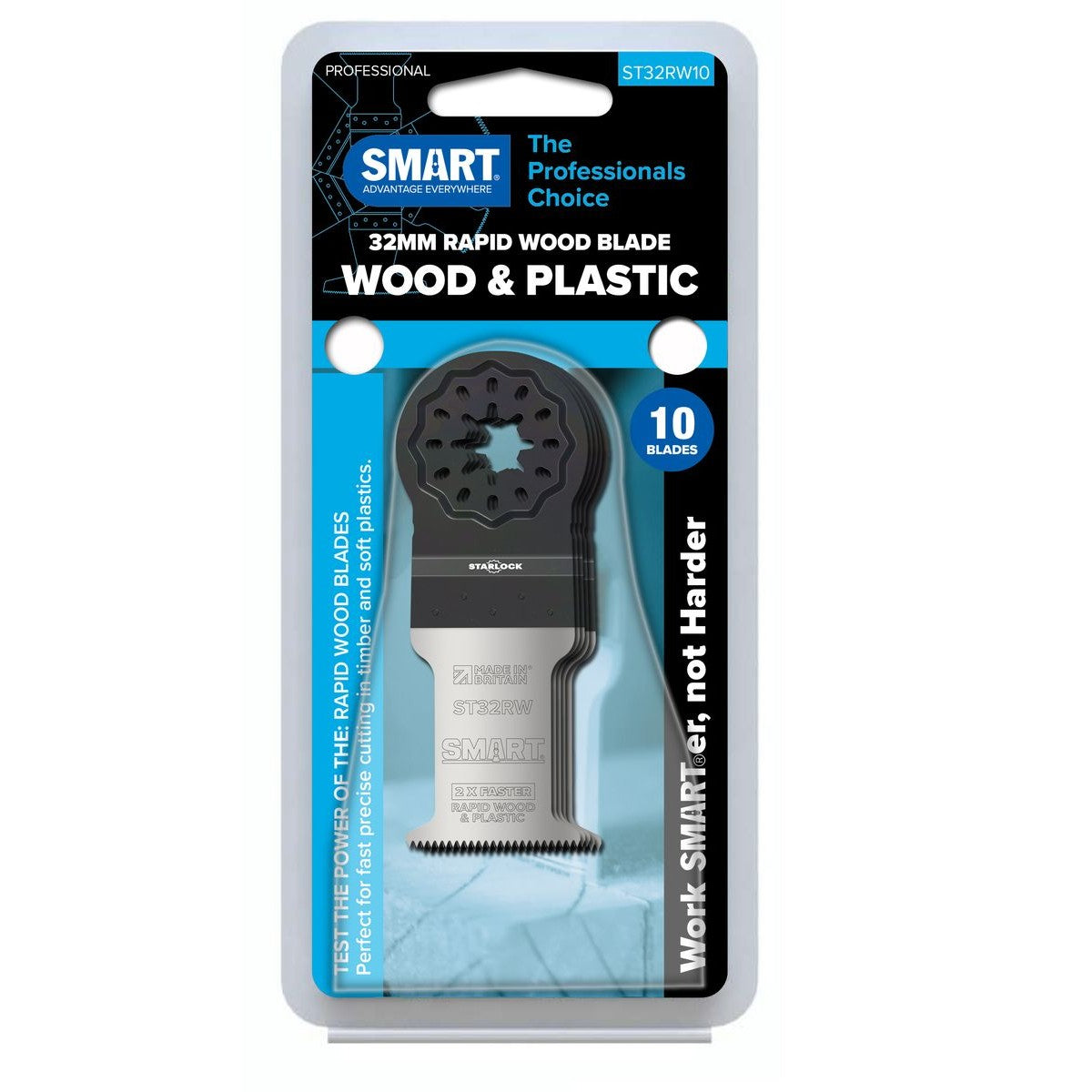 SMART Starlock 32mm Rapid Wood Blades - 10pc pack ST32RW10