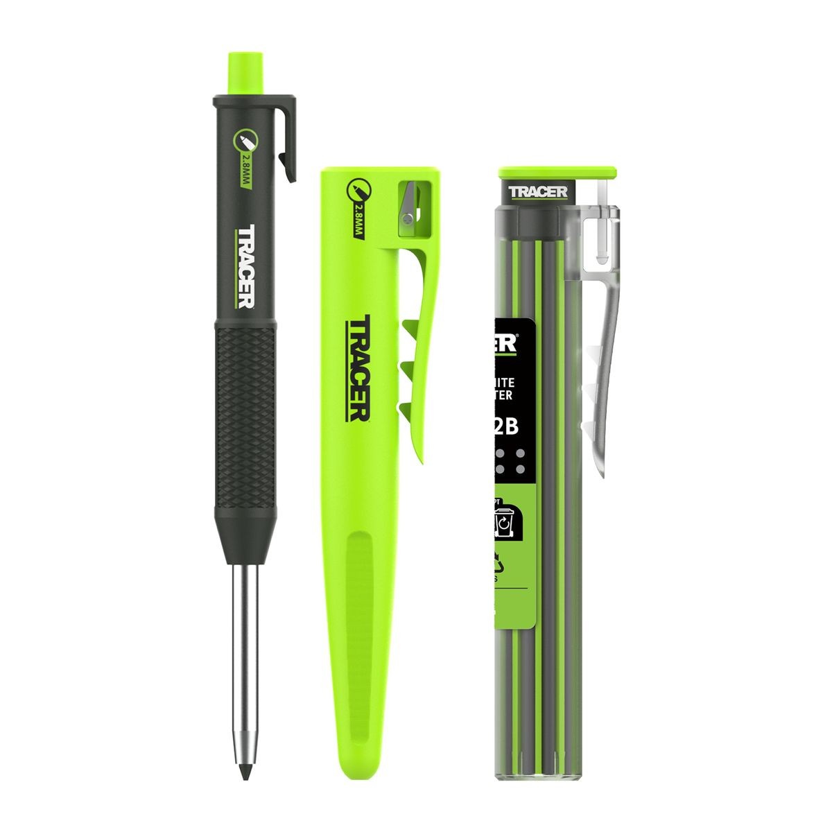 TRACER 2.8MM Deep Hole Pencil + 12pc Lead Holster TMK1