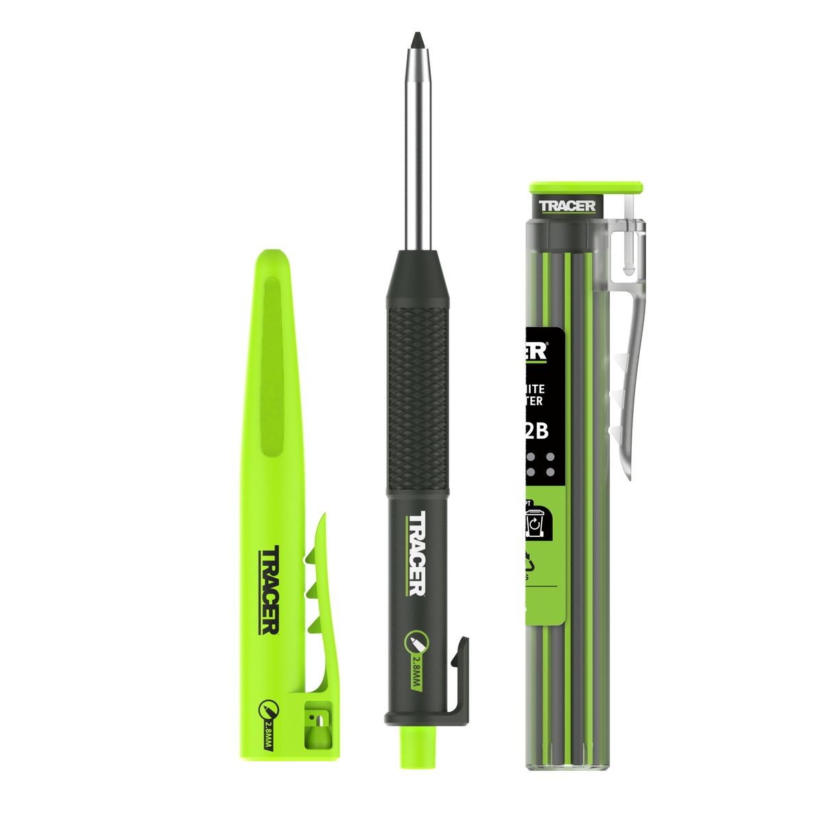 TRACER 2.8MM Deep Hole Pencil + 12pc Lead Holster TMK1