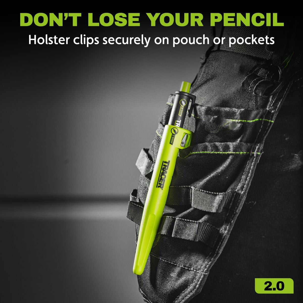 TRACER 2.8MM Deep Hole Pencil + 12pc Lead Holster TMK1