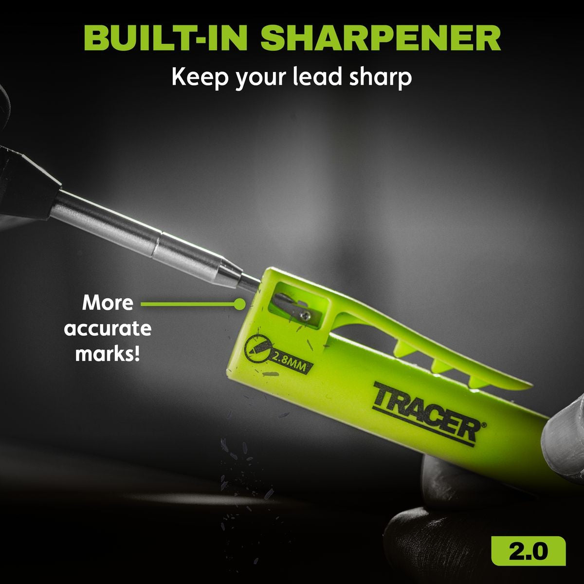 TRACER 2.8MM Deep Hole Pencil + 12pc Lead Holster TMK1