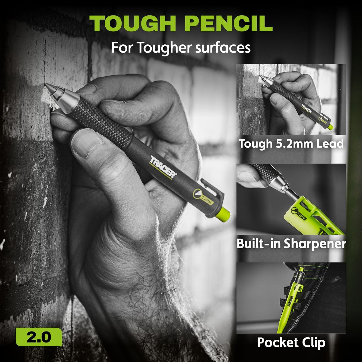TRACER 3pc Pencil Marking Kit - 1.3mm, 2.8mm, 5.2mm TPK3
