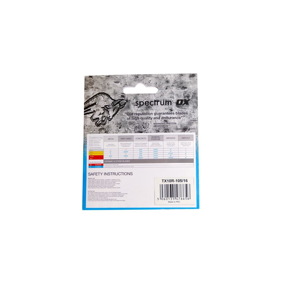 OX Pro Turbo Dia Blade - Multi-Steel - 105/16mm TX10R-105/16