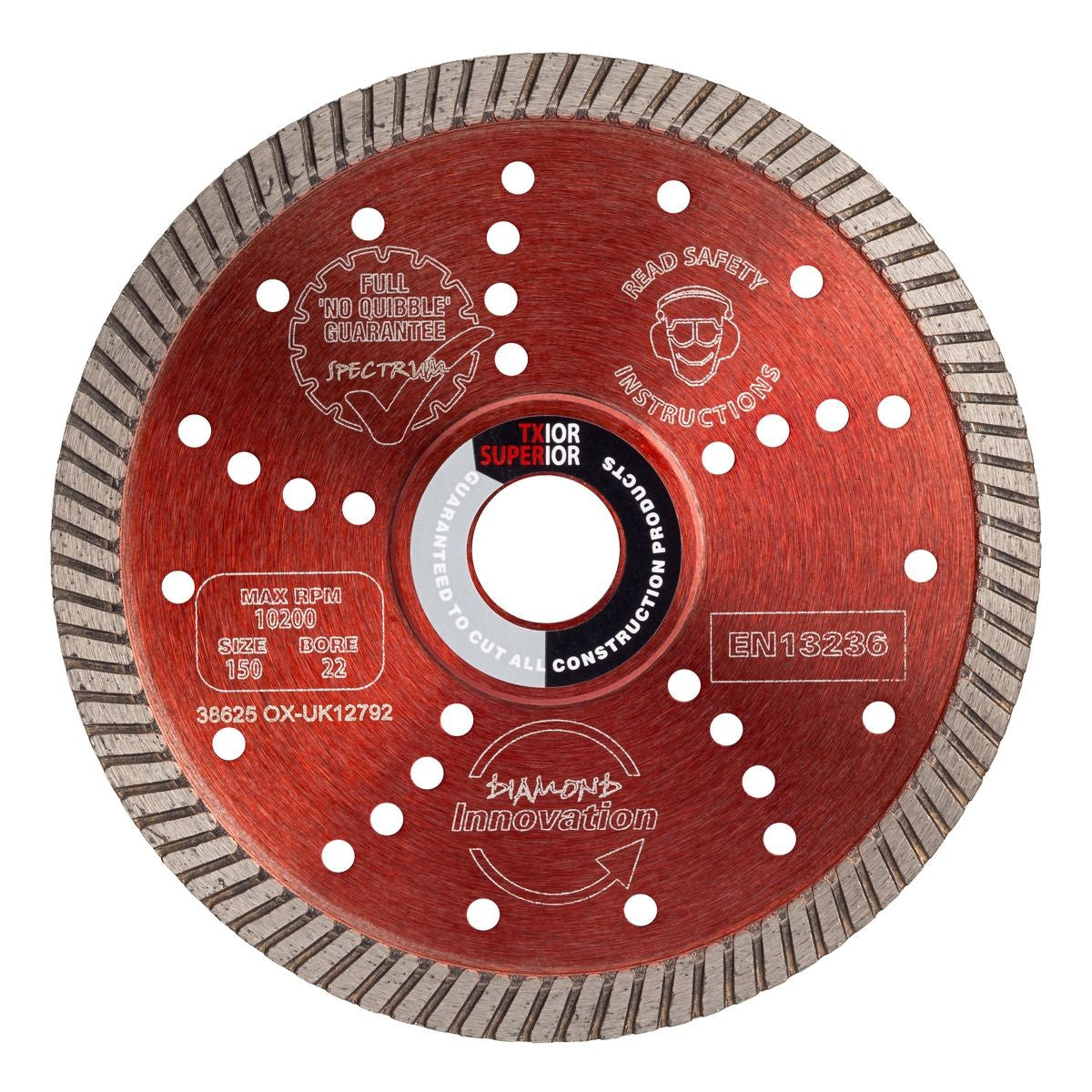 OX Pro Turbo Dia Blade - Multi-Steel - 150/22.23mm TX10R-150/22