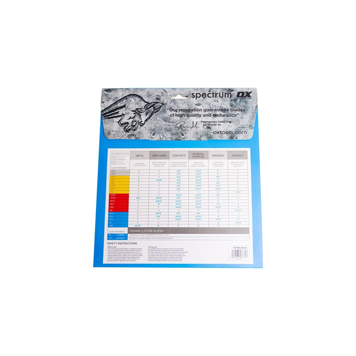OX Pro Turbo Dia Blade - Multi-Steel - 300/20mm TX10R-300/20