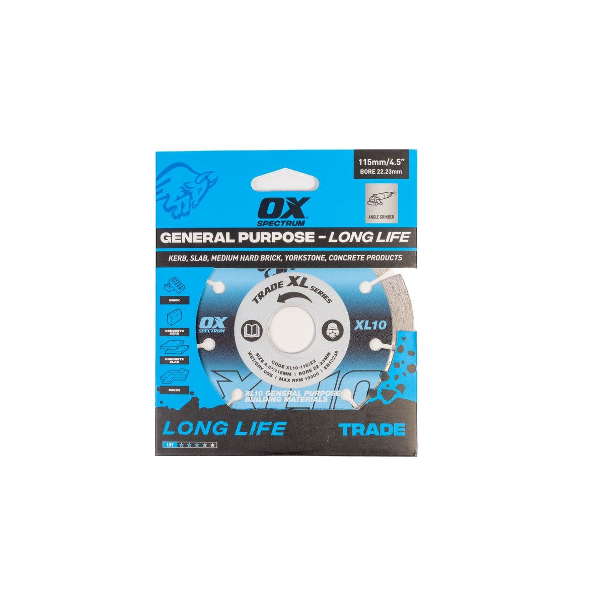 OX Trade XL-10 Segmented Diamond Blade - General Purpose - 115/22.23mm XL10-115/22