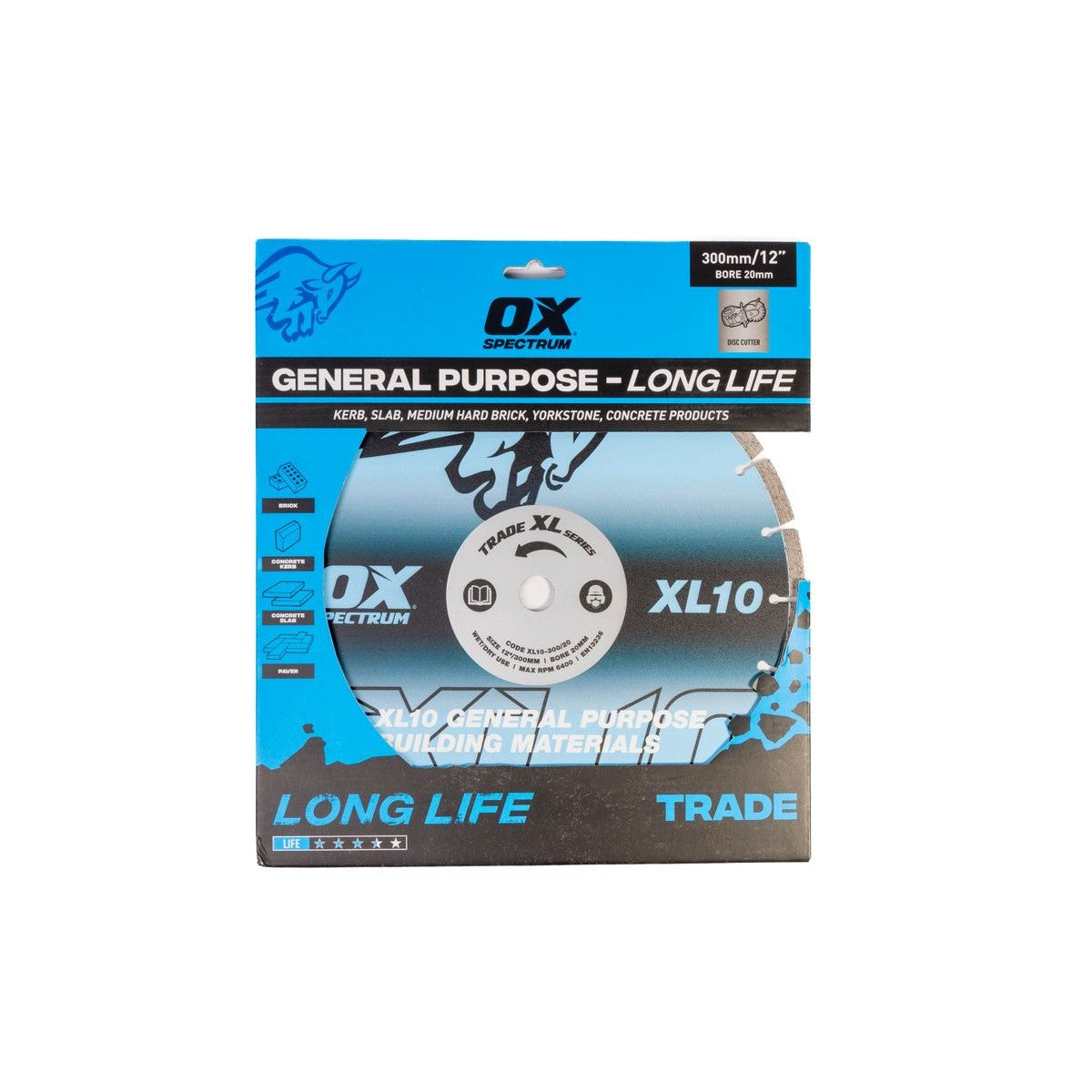 OX Trade XL-10 Segmented Diamond Blade - General Purpose - 300/20mm XL10-300/20