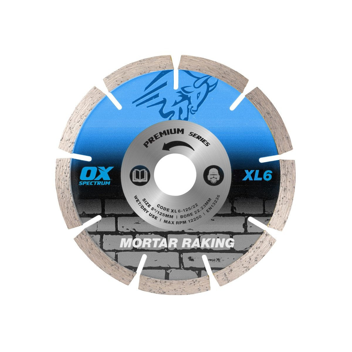 OX Trade XL Mortar Raking Diamond Blade - 125/22.23mm XL6-125/22
