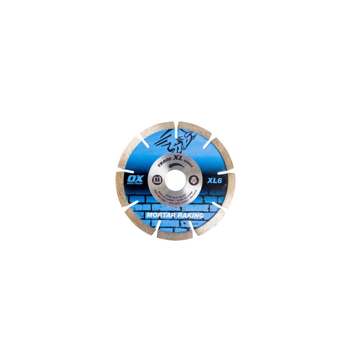 OX Trade XL Mortar Raking Diamond Blade - 125/22.23mm XL6-125/22