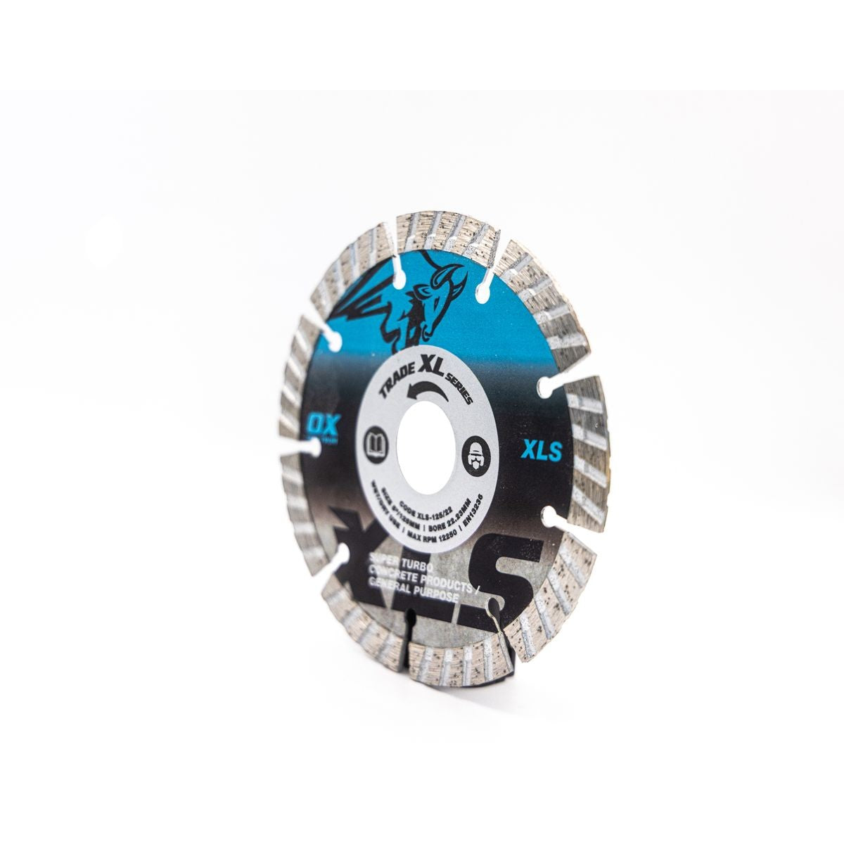 OX Trade XL Super - Turbo Segmented Diamond Blade - Concrete & GP - 125/22.23mm XLS-125/22