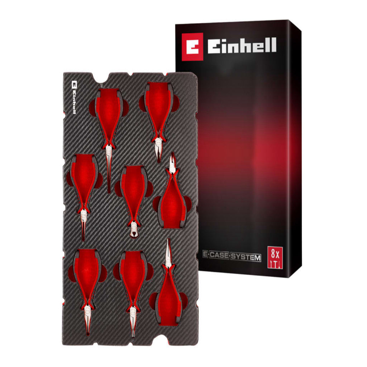 Einhell E-Case Inlay Precision Pliers Set, 8 Piece EINEIPRECSET