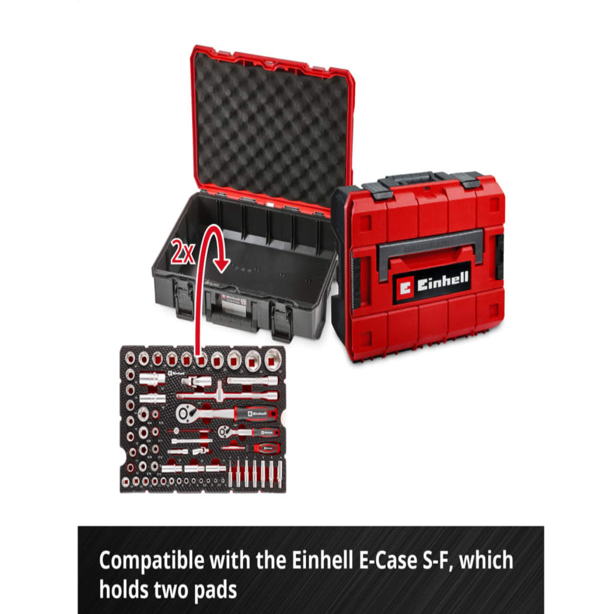 Einhell E-Case Inlay Socket Set, 60 Piece EINEISOCKSET
