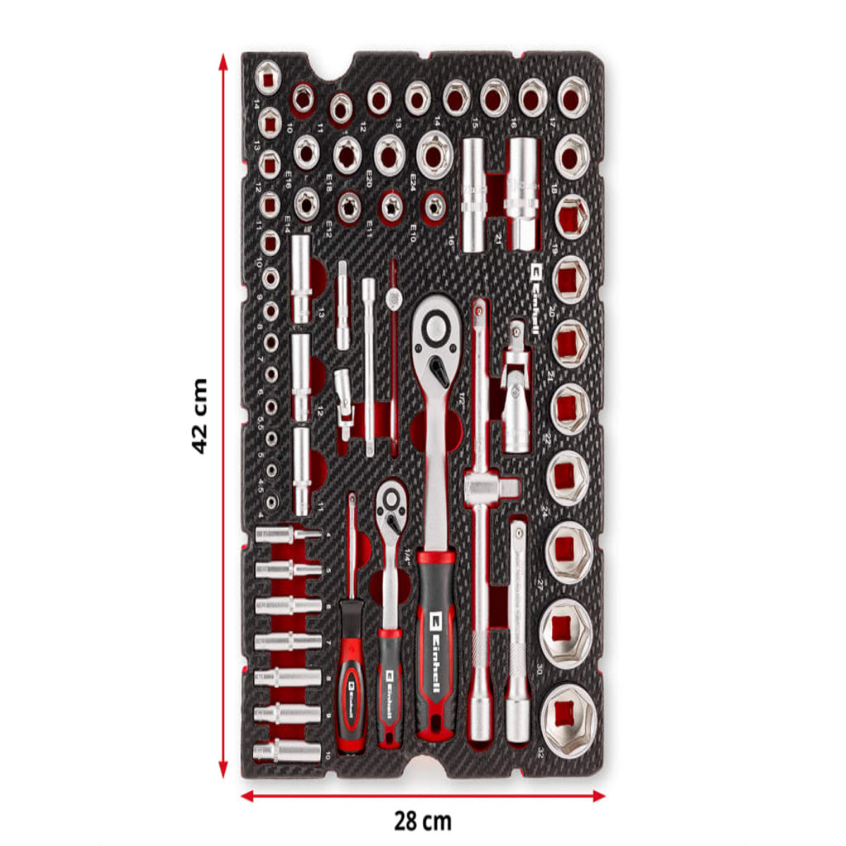 Einhell E-Case Inlay Socket Set, 60 Piece EINEISOCKSET