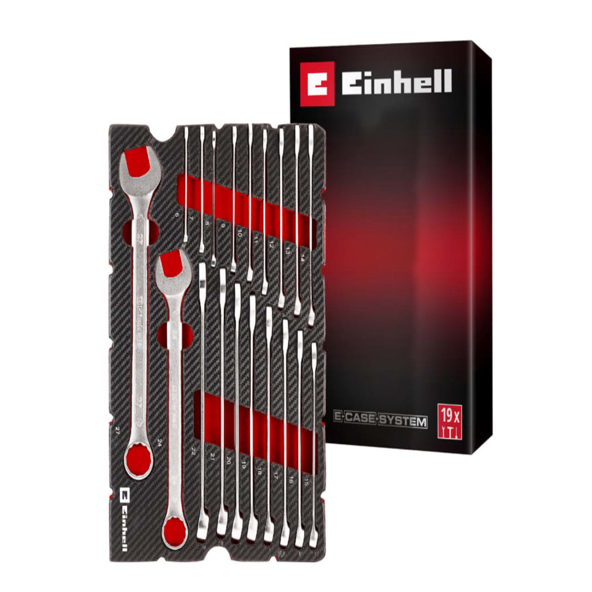 Einhell E-Case Inlay Combination Spanner Set, 19 Piece EINEISPANSET