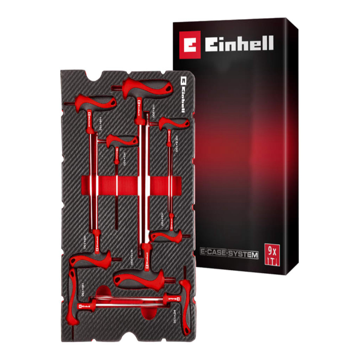 Einhell E-Case Inlay T-Handle Screwdriver Set, 9 Piece EINEITSCRSET