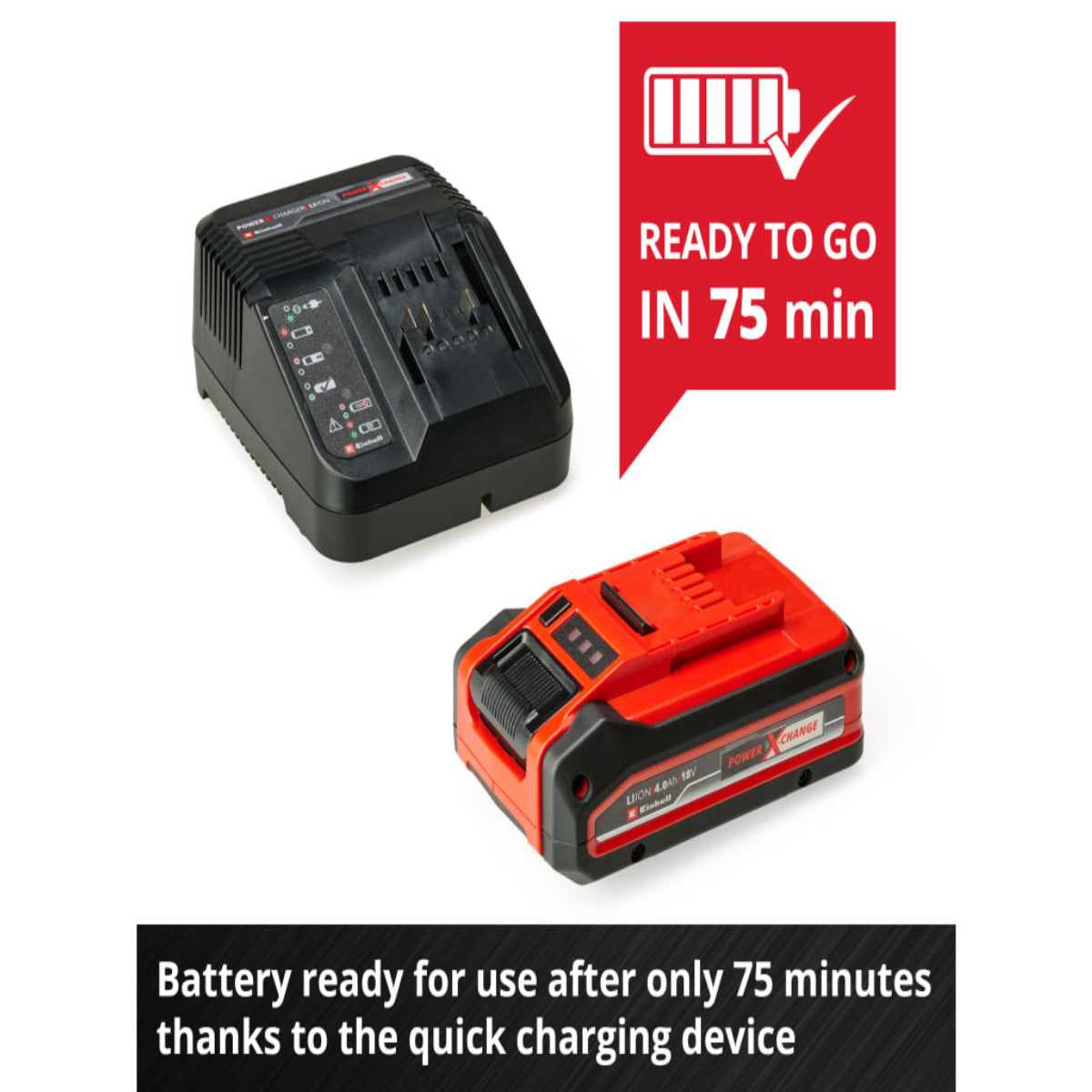 Einhell PLUS Power X-Change Battery & Charger Starter Kit 18V 1 x 4.0Ah Li-ion EINPX4PLUSSK