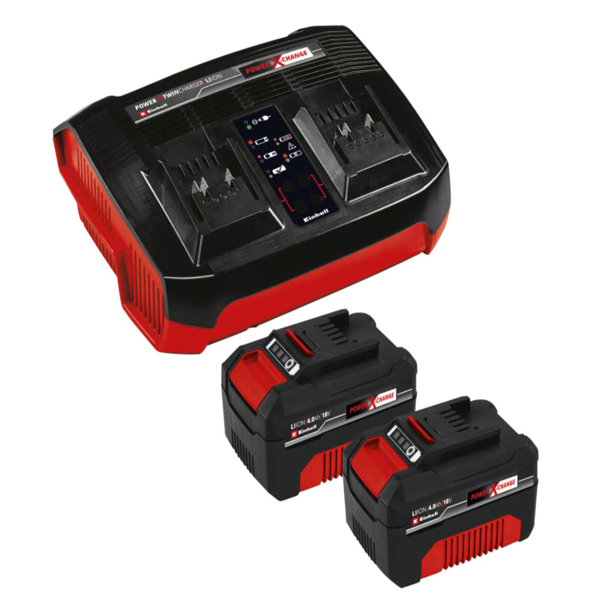 Einhell Power X-Change Battery & Charger Starter Kit 18V 2 x 4.0Ah Li-ion EINPXSTKIT42
