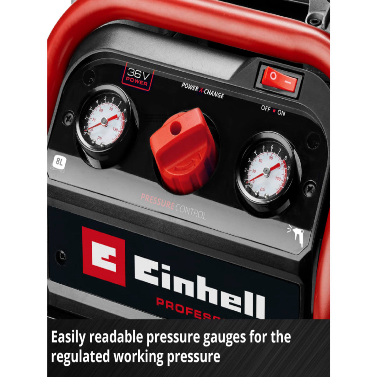 Einhell SILENZZO 36/210 PROFESSIONAL Air Compressor 36V (2 x 18V) Bare Unit EINSILENZO8N