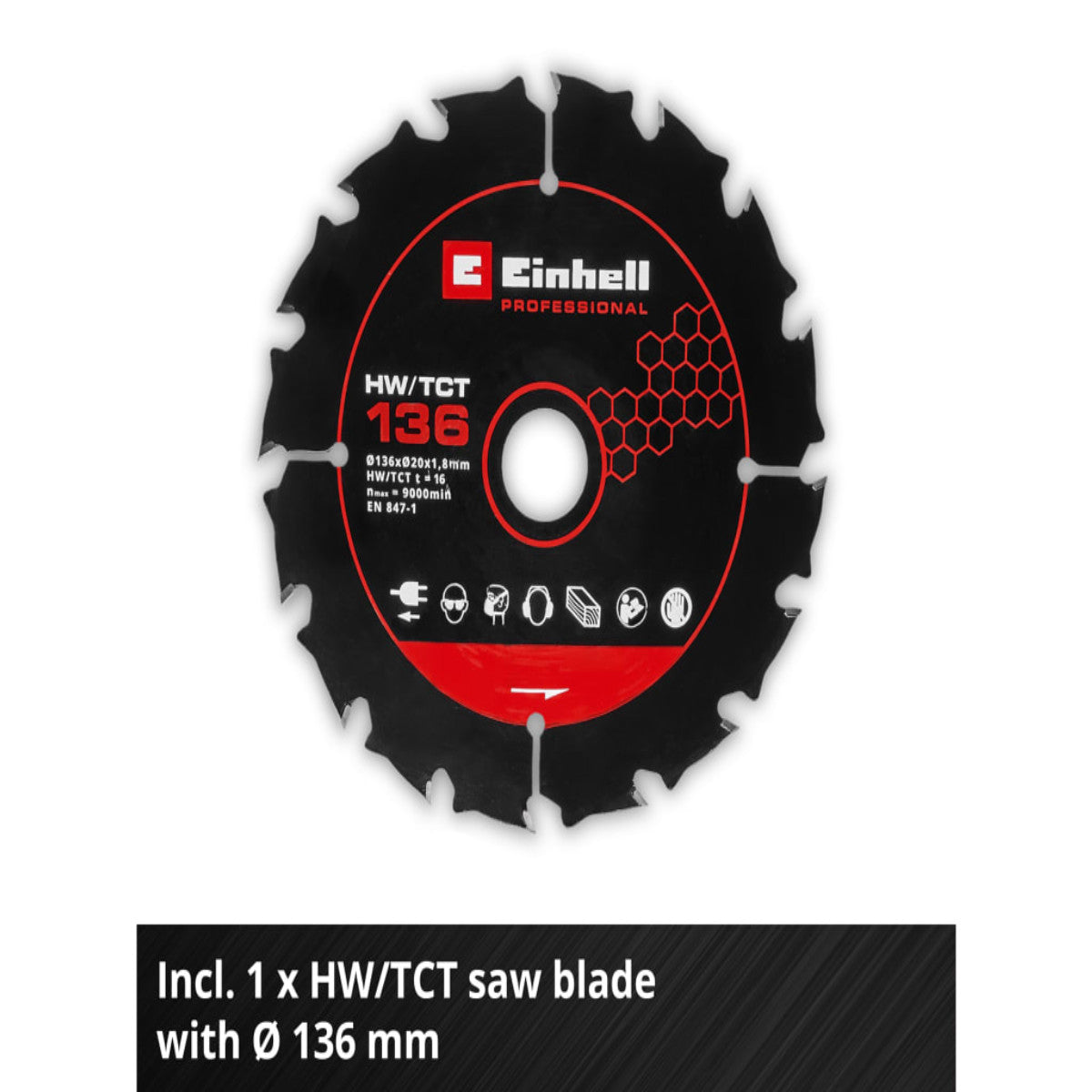 Einhell TP-CS 18/136-C Li BL-Solo PRO Circular Saw 18V Bare Unit EINTPCS18136