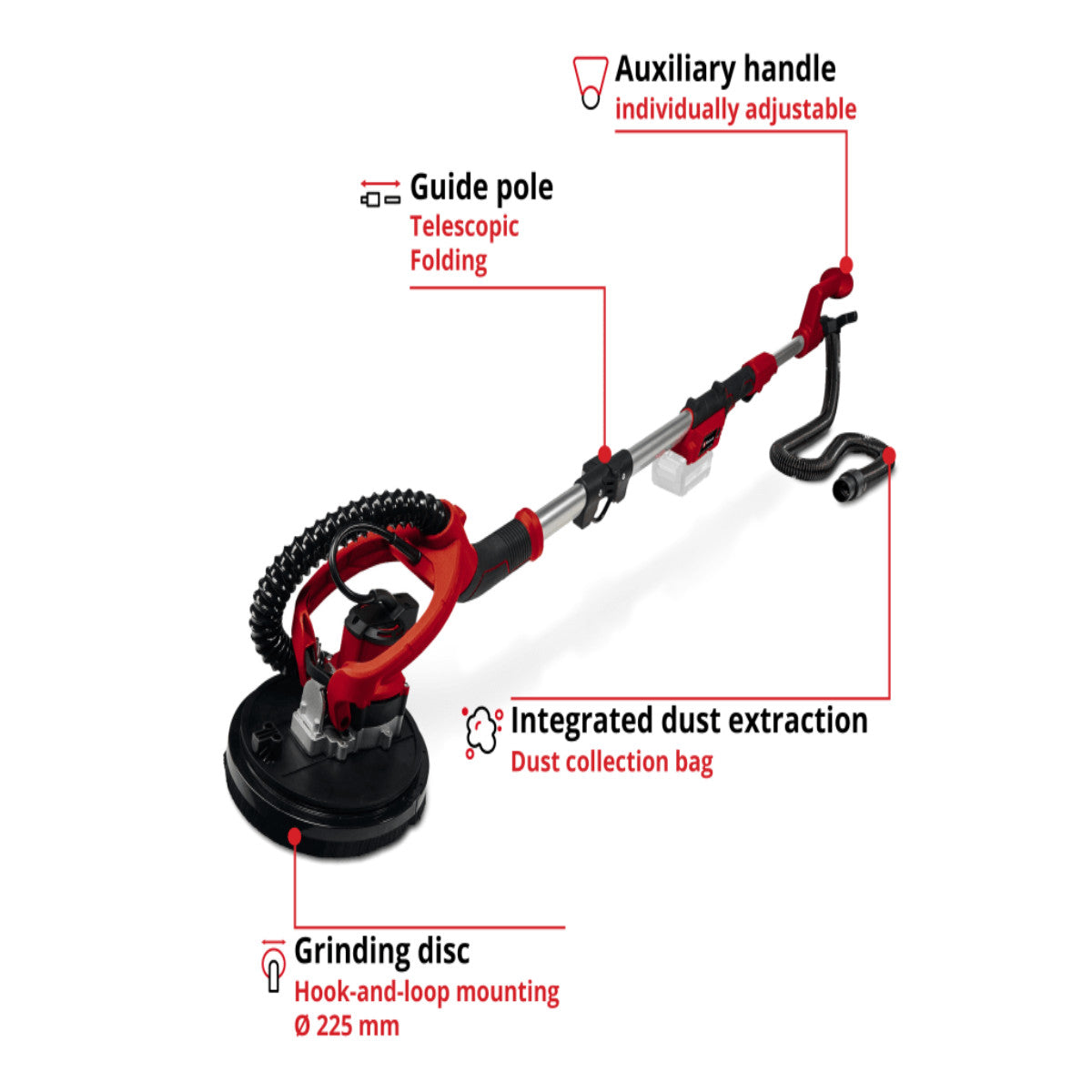Einhell TP-DW 18/225 Li - Solo PROFESSIONAL Drywall Sander 18V Bare Unit EINTPDW225N