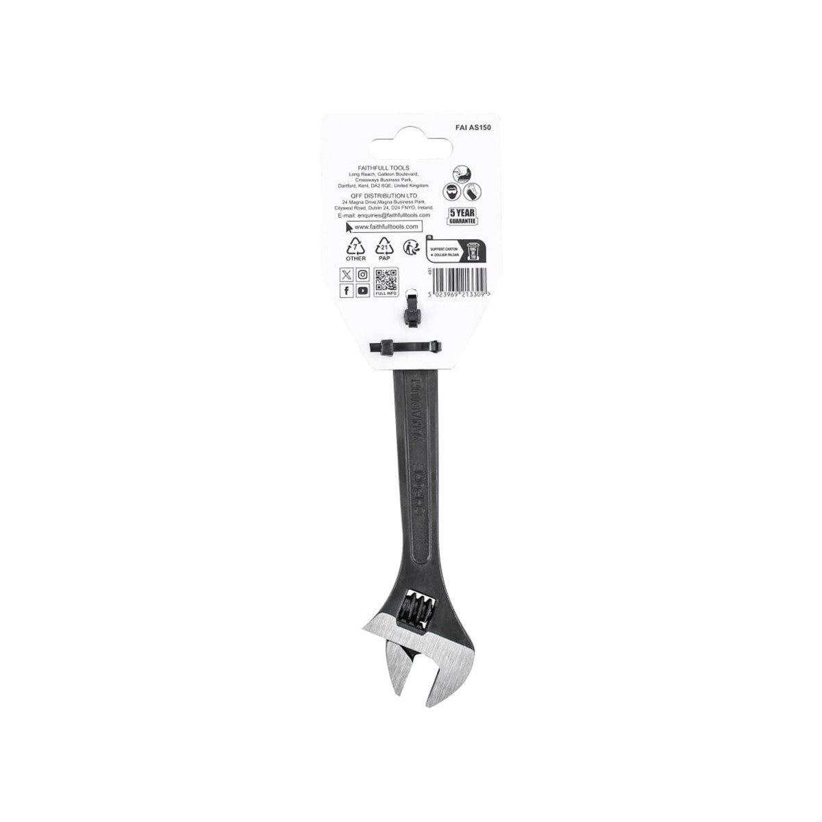 Faithfull Adjustable Spanner 150mm - 19mm Capacity FAIAS150