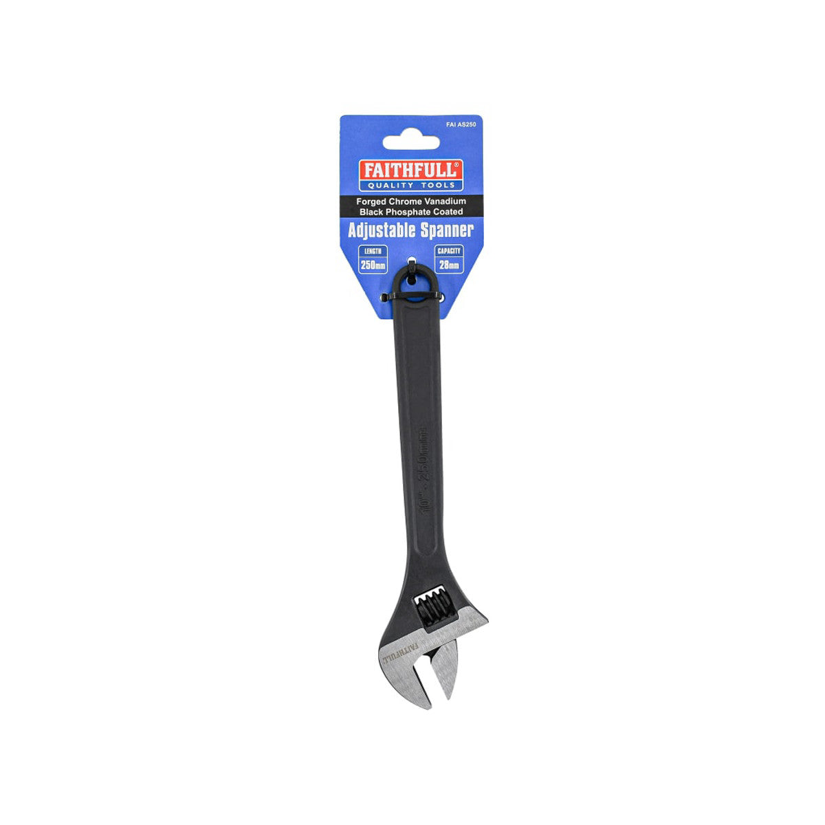 Faithfull Adjustable Spanner 250mm - 28mm Capacity FAIAS250