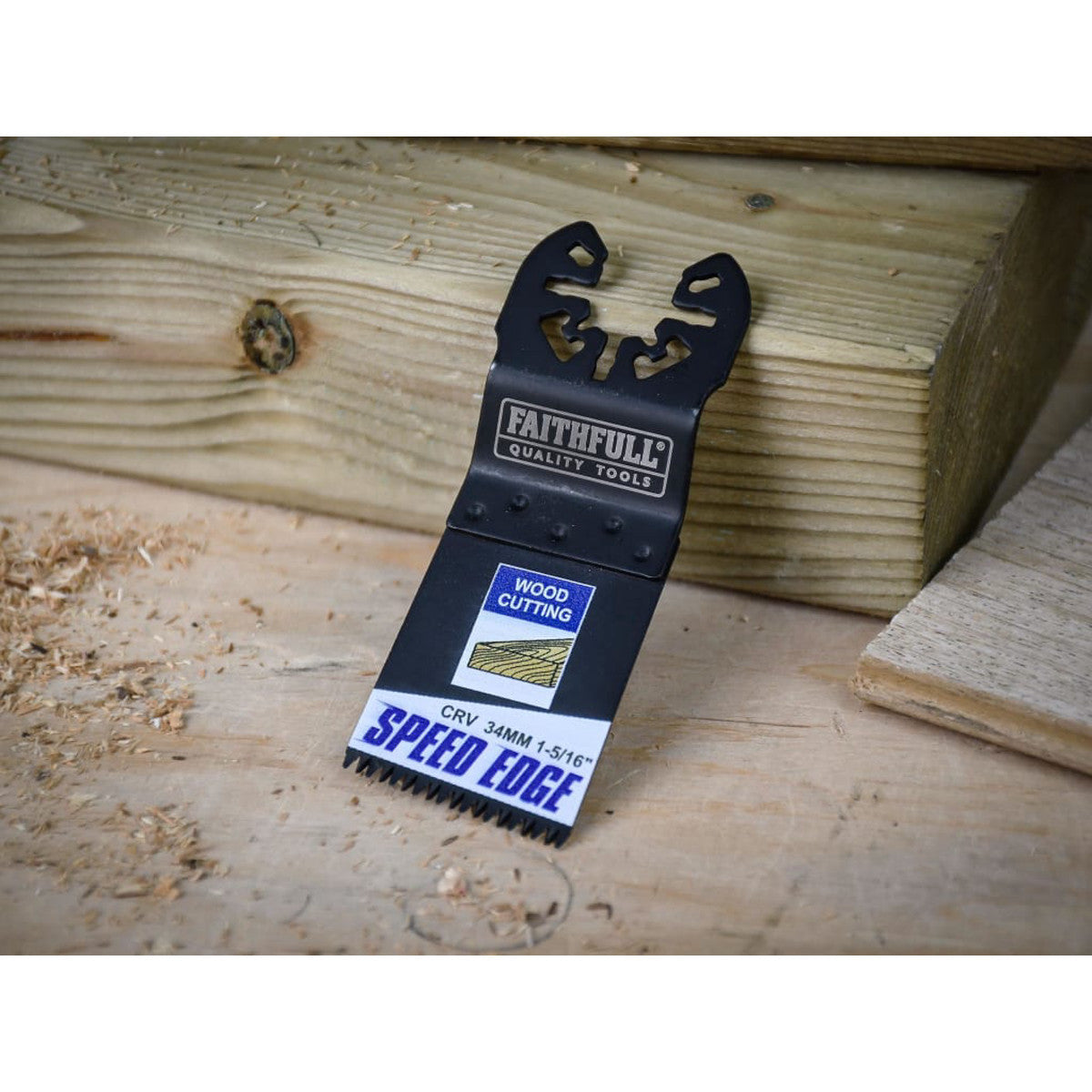 Faithfull Multi-Tool Speed Edge Wood Blade 34mm (5 Pack) FAIMFW34SE5