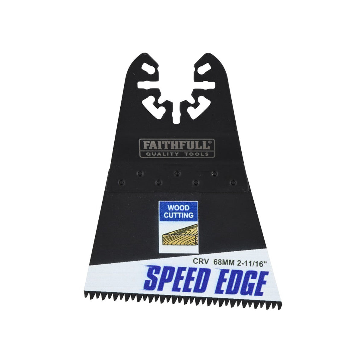Faithfull Multi-Tool Speed Edge Ground Set Wood Blade 68mm (5 Pack) FAIMFW68GSE5
