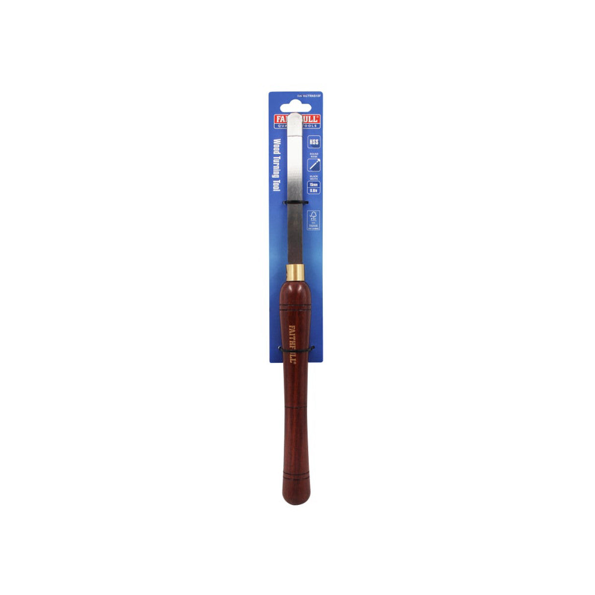 Faithfull FSC HSS Turning Chisel 15mm Round Nose FAIWCTRNS15F