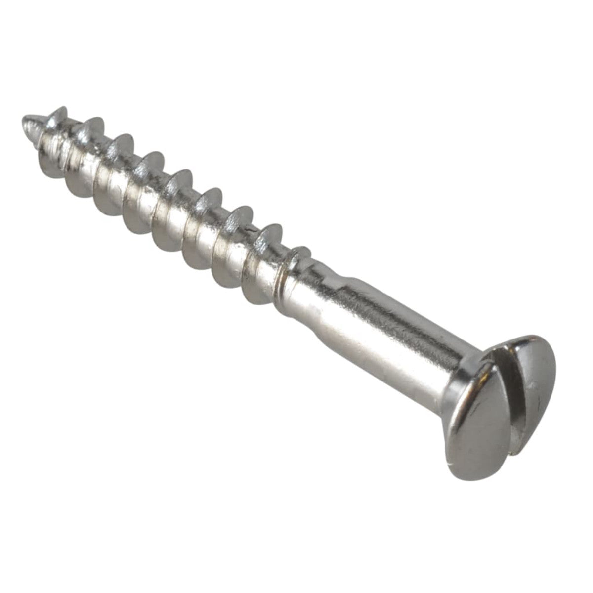 ForgeFix Multi-Purpose Screw SL Raised Head Chrome Plated 4.0 x 30mm ForgePack 30 FOR185567