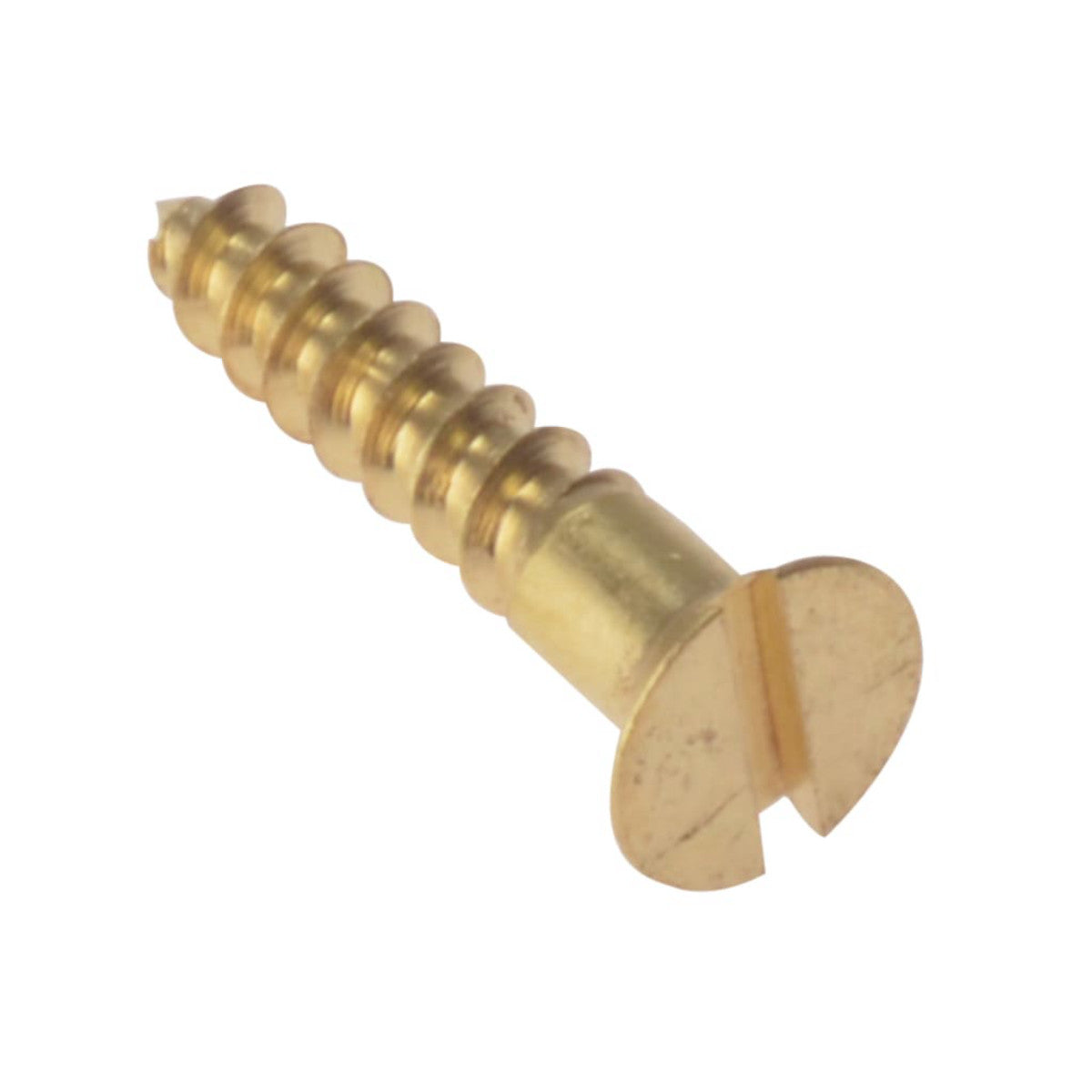 ForgeFix Wood Screw Slotted CSK Solid Brass 5/8in x 4 Box 200 FORCSK584B