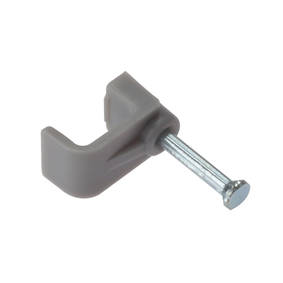 ForgeFix Cable Clip Flat Grey 4.00mm Box 100 FORFCC4G