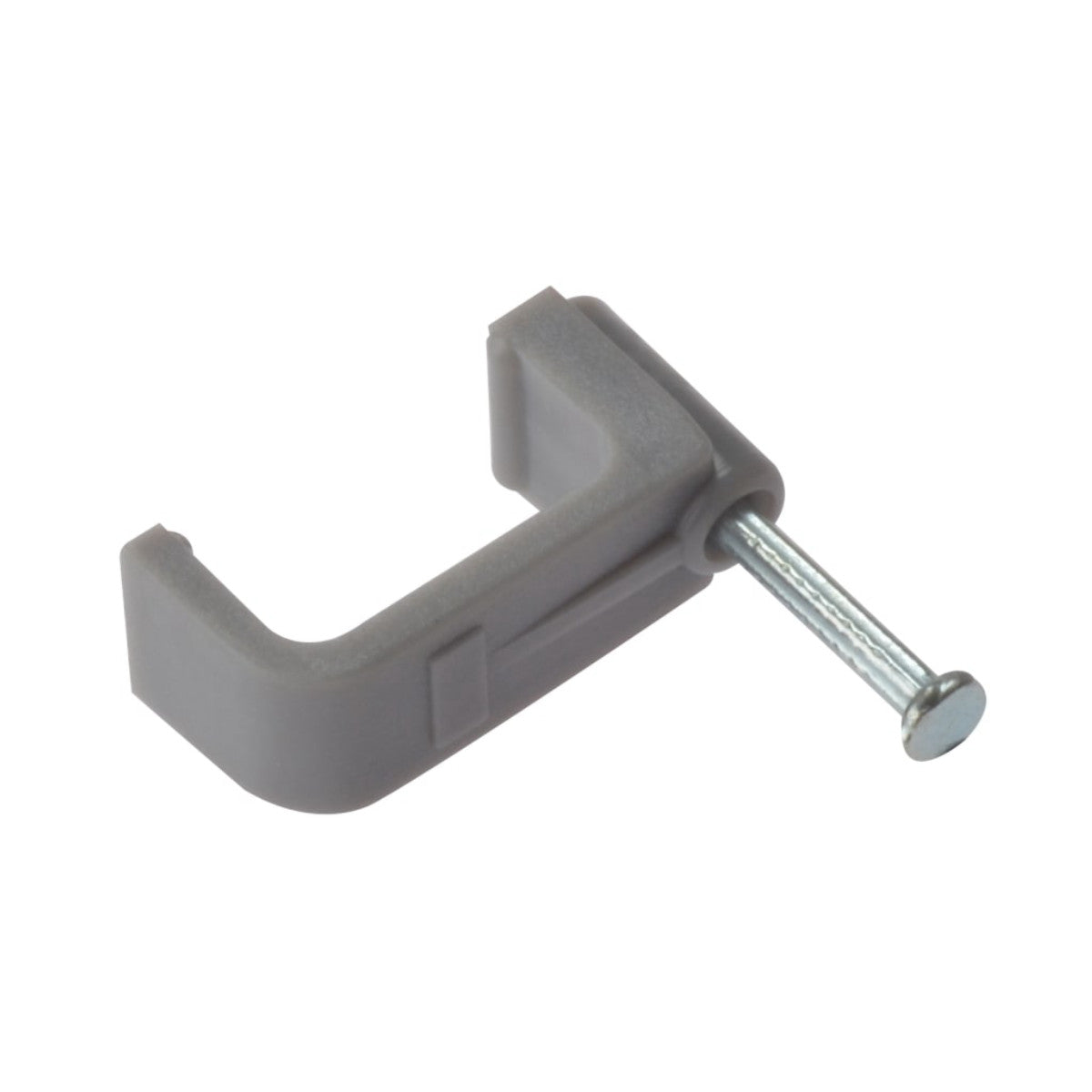 ForgeFix Cable Clip Flat Grey 6.00mm Box 100 FORFCC6G